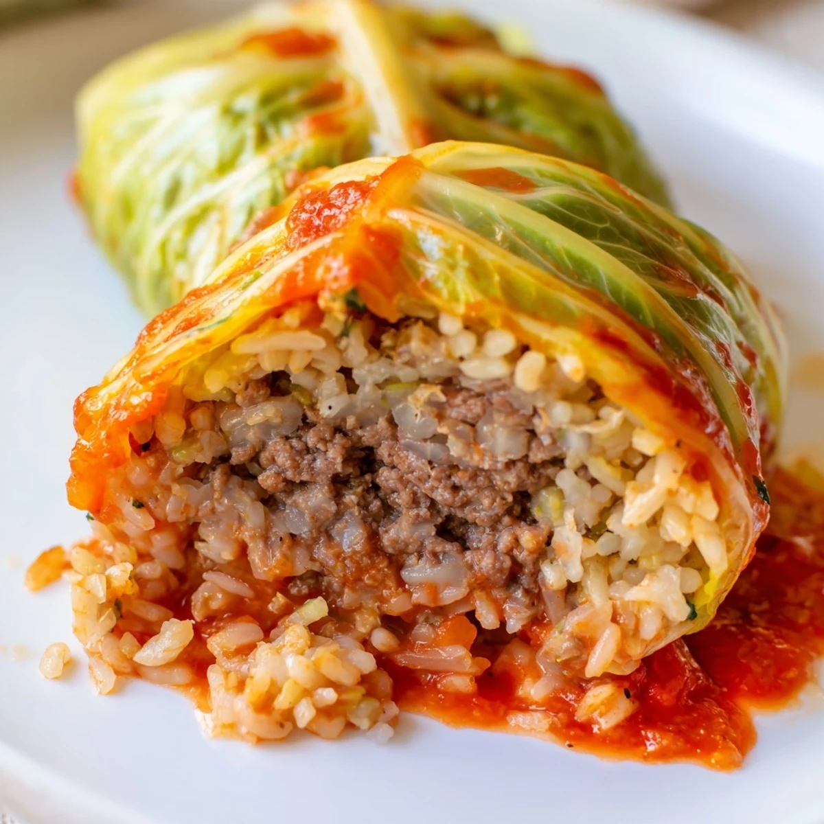 Zarte Kohlrouladen gefüllt