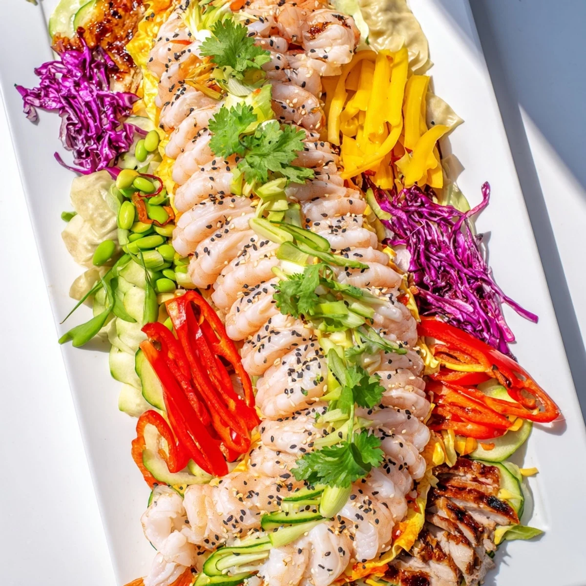 Explore the flavors of this Mighty Dragon Lunar New Year board, a vibrant Asian-inspired appetizer platter.