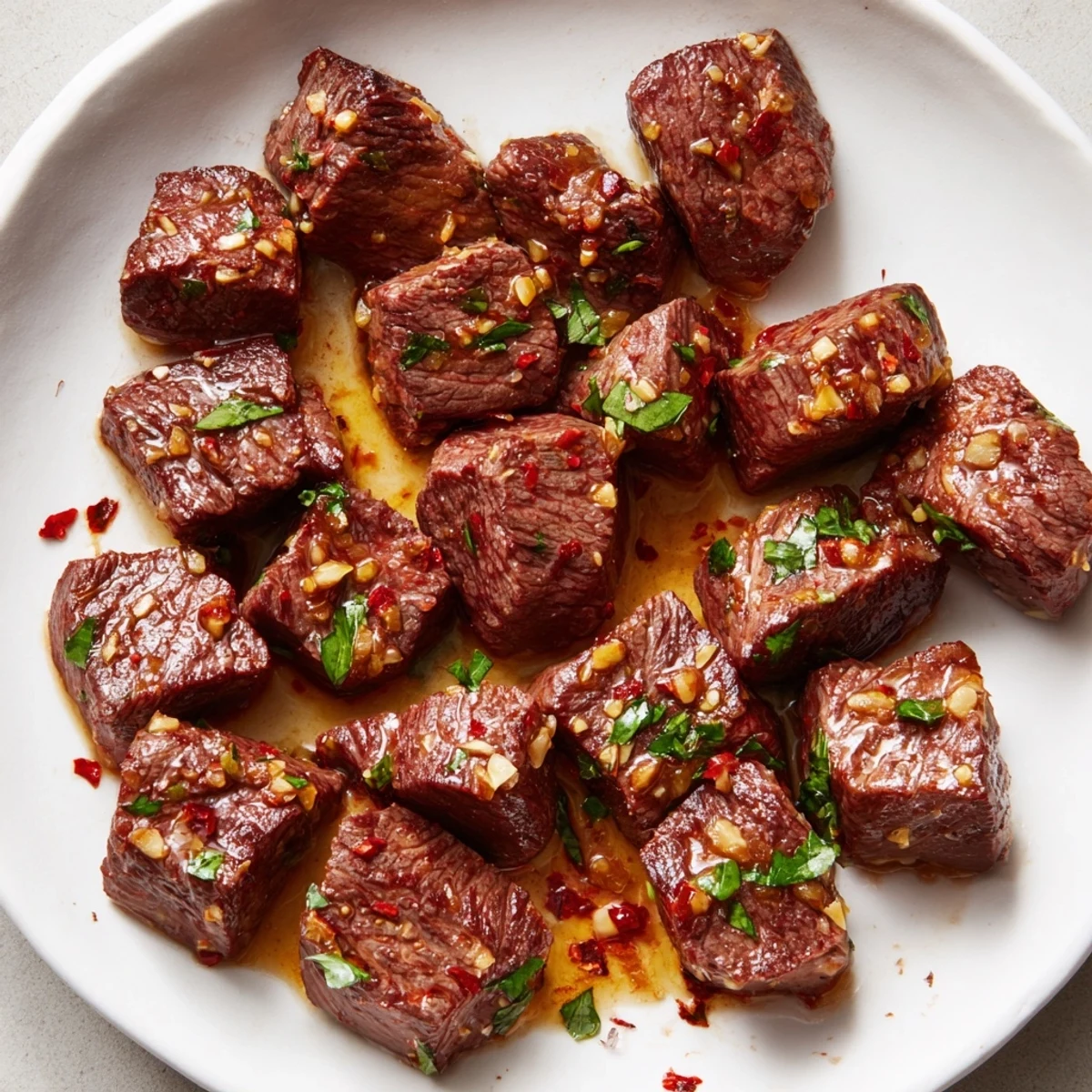 Knoblauch Butter Steak Bites