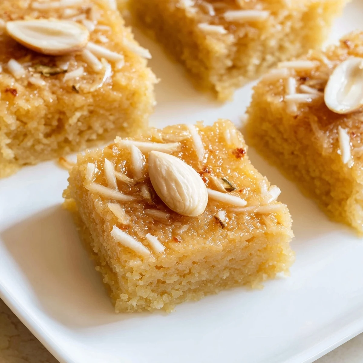 Egyptian Basbousa mit Kokos