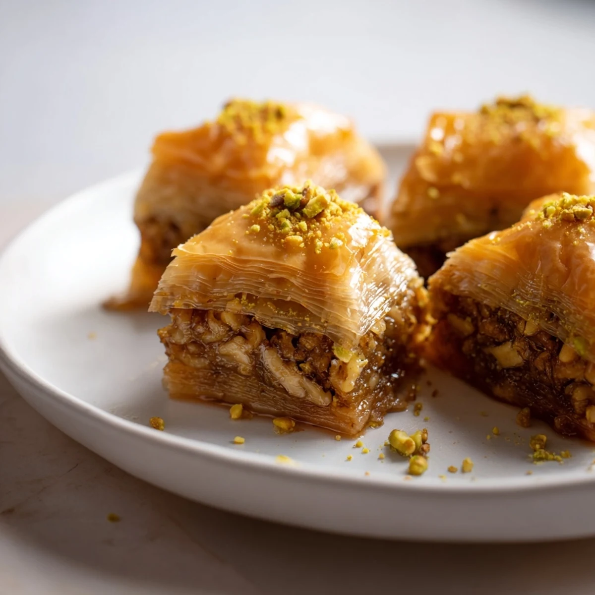 Türkisches Baklava mit Honig