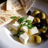 Türkische Oliven Käse Platte