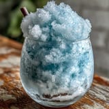 TikTok Cloud Slushie in zwei Gläsern mit heller, fluffiger Textur und sprudelnder Optik.  