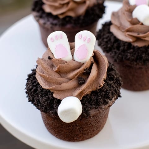 Schokoladen Cupcakes mit Hasen #50