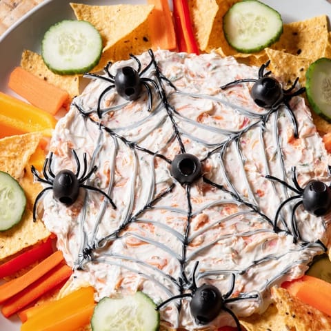 Spinnennetz Dip mit Gemüse #67