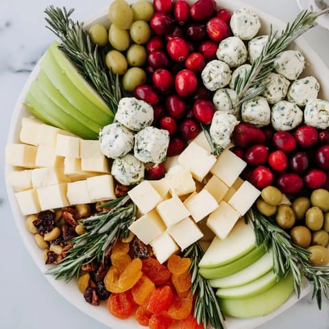 Festliches Cranberry Baum Board #79