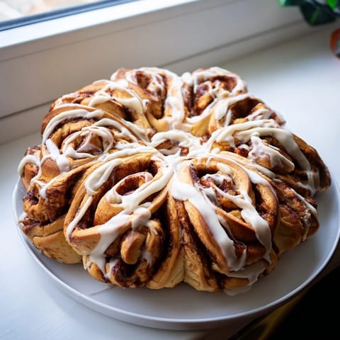 Giant Snowflake Sweet Rolls