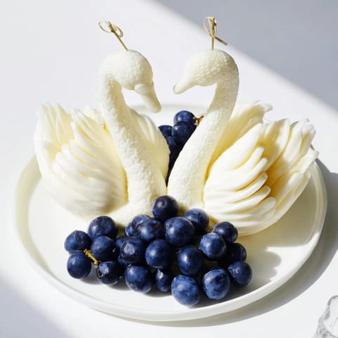 Elegante Schwanen Tafel