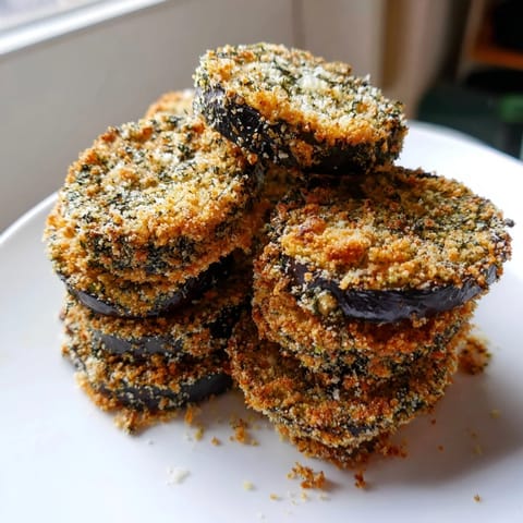 Knusprige Auberginen Parmesan Chips