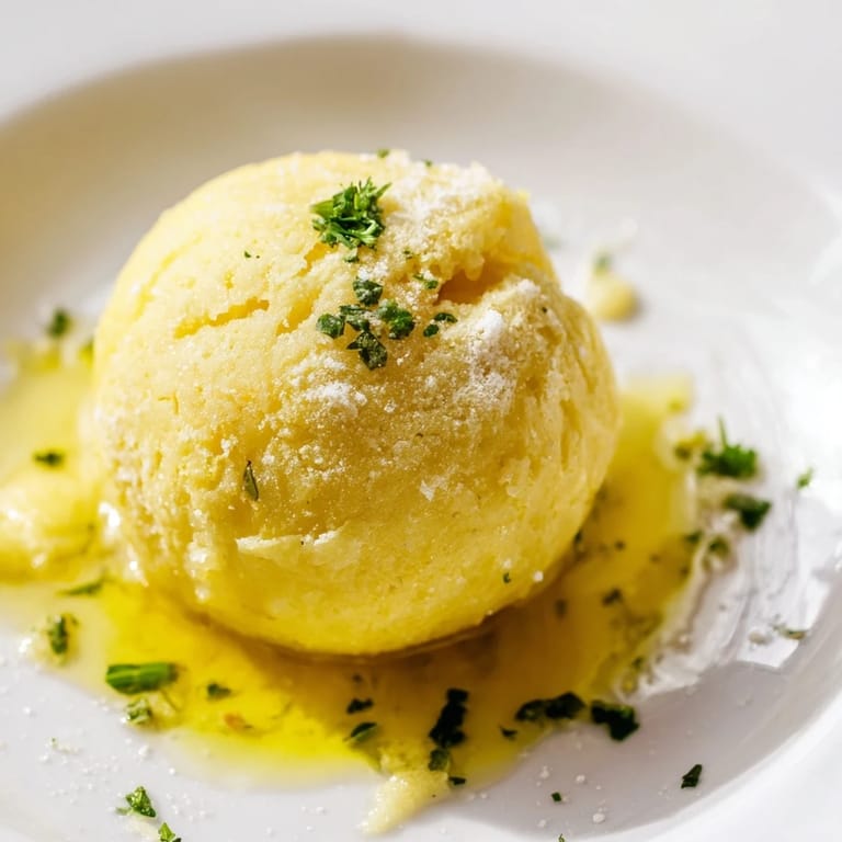 Warm, homemade potato dumplings, ideal with roasted meats and for a satisfying dinner.