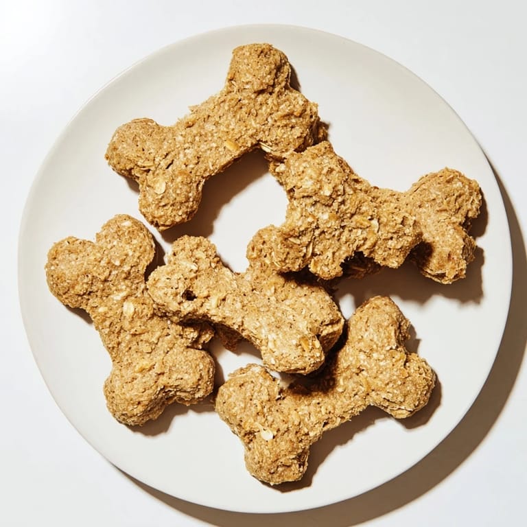 Crunchy, homemade Pawsitively Good Dog Bone Treats ready to reward a dog after playtime, a great American recipe.