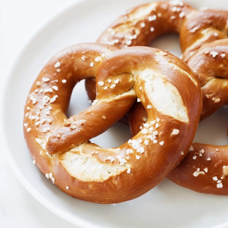 Warm, freshly baked Bretzels Anneau de Fête with a glistening crust, perfect for any celebration, on a plate.