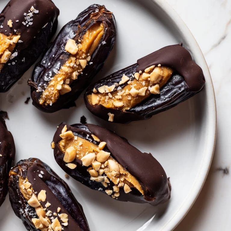 These decadent Chocolate Date Snickers, perfect handheld desserts for satisfying any sweet craving.