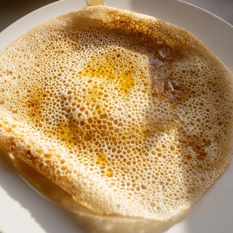 Deliciously porous Moroccan Baghrir pancakes steaming, perfect for a cozy weekend breakfast treat.