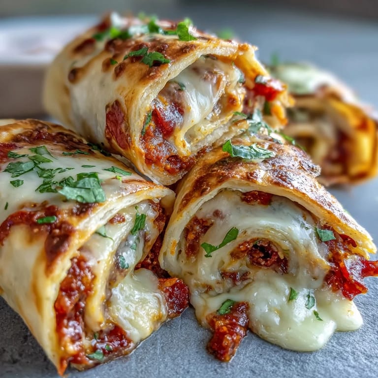 Freshly baked Tortilla Pizza Rolls arranged on a tray, perfect for game day snacking or a quick family lunch.