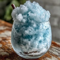 TikTok Cloud Slushie in zwei Gläsern mit heller, fluffiger Textur und sprudelnder Optik.  
